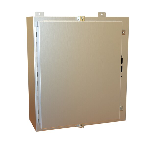 Hammond Clamps Electrical Enclosures, 24 in H, 8 in D, 21.38 in W, NEMA 4X, 304 Stainless Steel 1447SN4SSB8 - main
